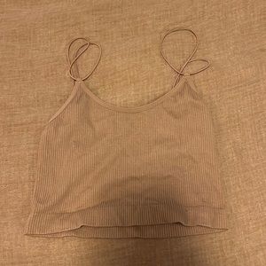 Pink/brown spaghetti strap